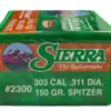 SIERRA .303 150gr Spitzer 3 2300 13438