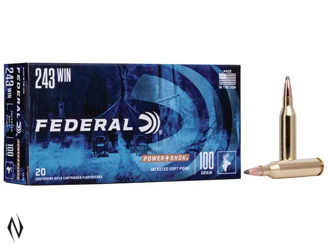 FEDERAL 243 WIN 100GR SP POWER-SHOK 1 FEDERAL 243 WIN 100GR SP POWER-SHOK