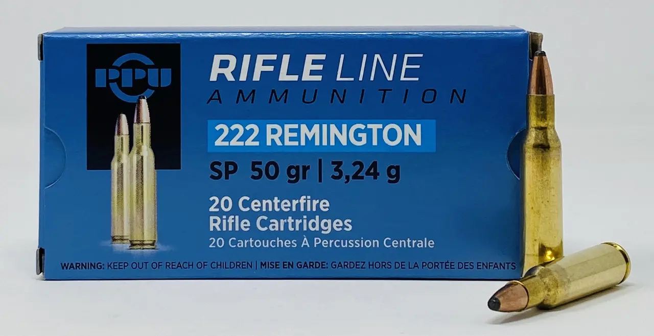 PPU 222 Rem 50gr Soft Point Ammunition 1 PPU 222 Rem 50gr Soft Point Ammunition