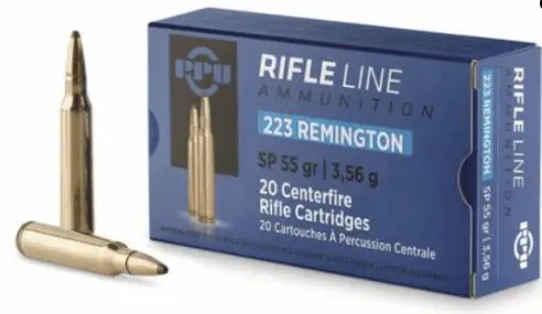 PPU 223 Rem 55gr Soft Point Ammunition 1 PPU 223 Rem 55gr Soft Point Ammunition
