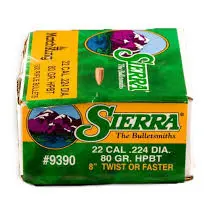 SIERRA .22 80gr HPBT MatchKing